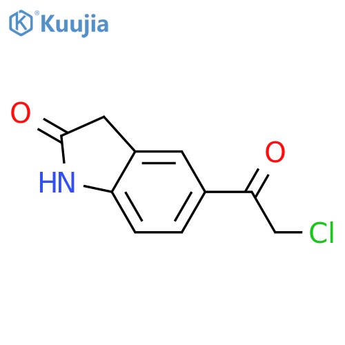 5-(2-chloroacetyl)-2,3-dihydro-1H-indol-2-one structure
