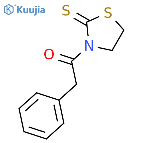 2-phenyl-1-(2-sulfanylidene-1,3-thiazolidin-3-yl)ethan-1-one structure