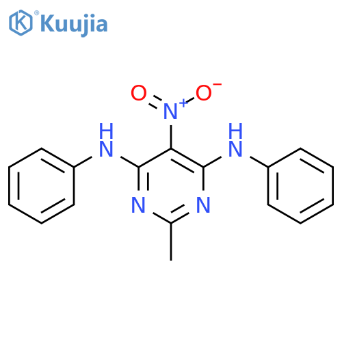 2-methyl-5-nitro-N4,N6-diphenylpyrimidine-4,6-diamine structure