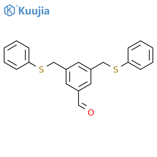 Benzaldehyde, 3,5-bis[(phenylthio)methyl]- structure