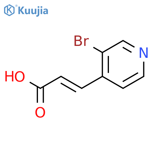 (2E)-3-(3-bromopyridin-4-yl)prop-2-enoic acid structure