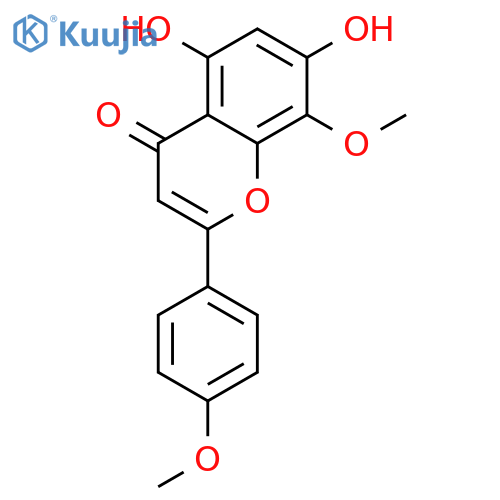 5,7-dihydroxy-8,4'-dimethoxyflavone structure