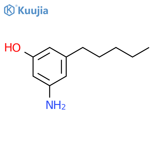 Phenol, 3-amino-5-pentyl- structure