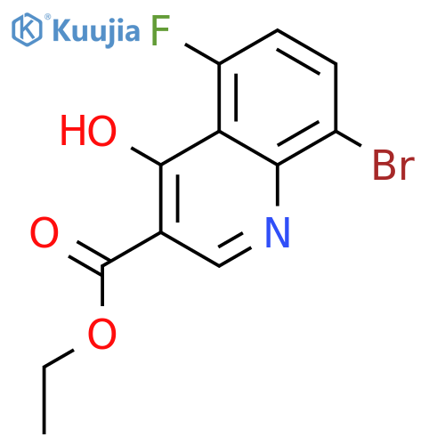 ethyl 8-bromo-5-fluoro-4-hydroxyquinoline-3-carboxylate structure