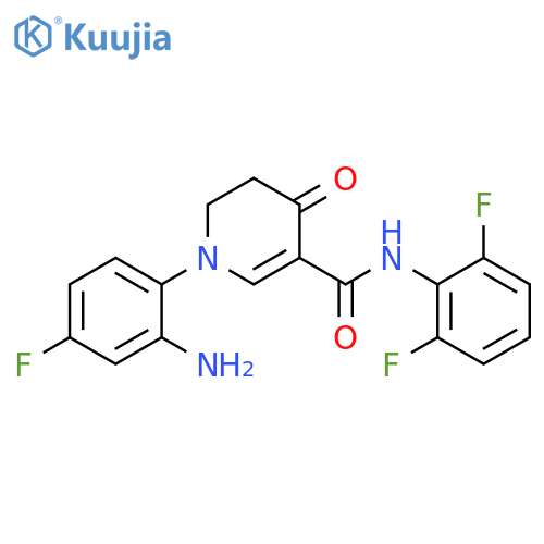 3-Pyridinecarboxamide,1-(2-amino-4-fluorophenyl)-N-(2,6-difluorophenyl)-1,4,5,6-tetrahydro-4-oxo- structure