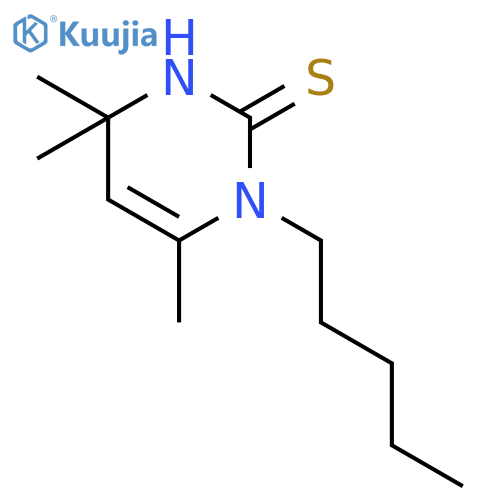 2(1H)-PYRIMIDINETHIONE, 3,4-DIHYDRO-4,4,6-TRIMETHYL-1-PENTYL- structure
