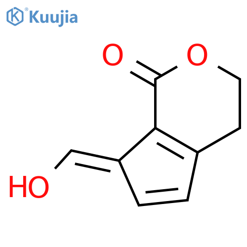 Cyclopenta[c]pyran-1(3H)-one, 4,7-dihydro-7-(hydroxymethylene)- structure