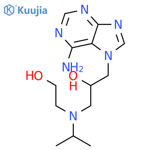1-(6-amino-7H-purin-7-yl)-3-[(2-hydroxyethyl)(propan-2-yl)amino]propan-2-ol structure