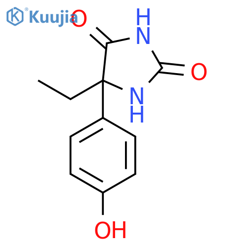 (S)-5-(4-Hydroxyphenyl)-5-ethylhydantoin structure