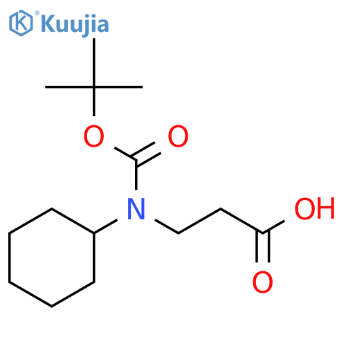3-{(tert-butoxy)carbonyl(cyclohexyl)amino}propanoic acid structure