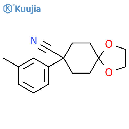 8-(3-Methylphenyl)-1,4-dioxaspiro[4.5]decane-8-carbonitrile structure