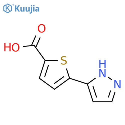5-(1H-pyrazol-3-yl)thiophene-2-carboxylic Acid structure