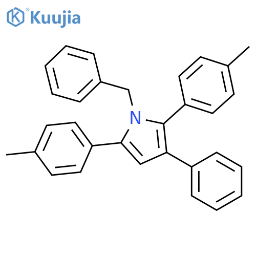 1H-Pyrrole, 2,5-bis(4-methylphenyl)-3-phenyl-1-(phenylmethyl)- structure