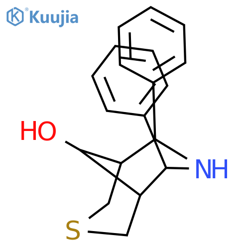 3-THIA-7-AZABICYCLO[3.3.1]NONAN-9-OL, 6,8-DIPHENYL- structure