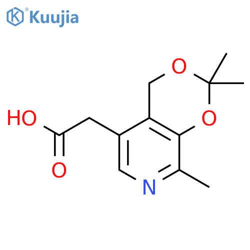 2-{2,2,8-trimethyl-2H,4H-1,3dioxino4,5-cpyridin-5-yl}acetic acid structure