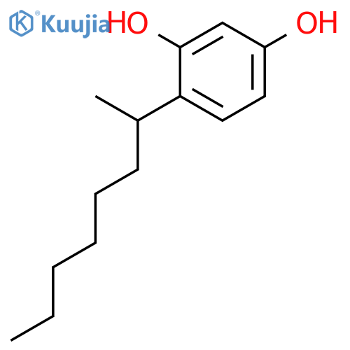 1,3-Benzenediol, 4-(1-methylheptyl)- structure
