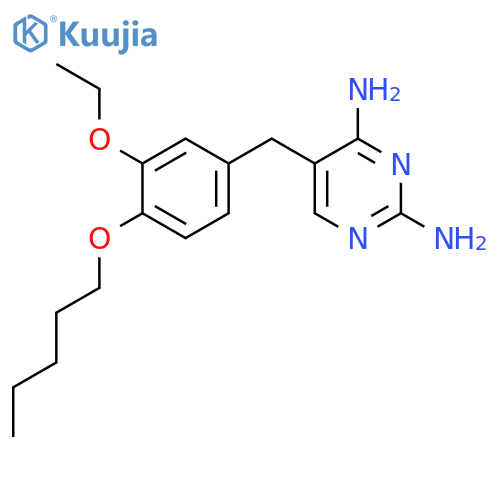 2,4-Pyrimidinediamine, 5-[[3-ethoxy-4-(pentyloxy)phenyl]methyl]- structure