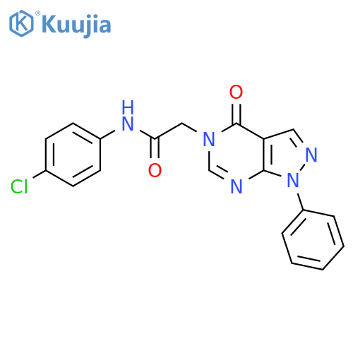 N-(4-chlorophenyl)-2-{4-oxo-1-phenyl-1H,4H,5H-pyrazolo[3,4-d]pyrimidin-5-yl}acetamide structure