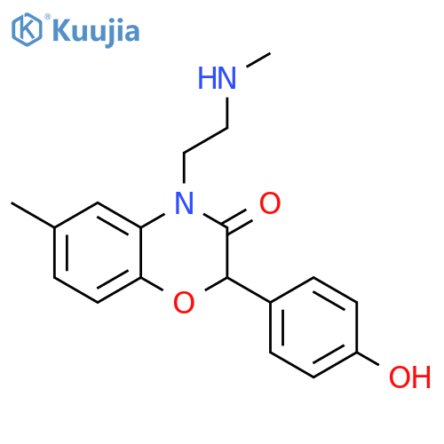 2H-1,4-Benzoxazin-3(4H)-one, 2-(4-hydroxyphenyl)-6-methyl-4-[2-(methylamino)ethyl]- structure