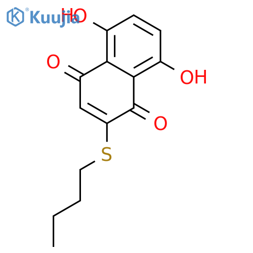 2-butylsulfanyl-5,8-dihydroxynaphthalene-1,4-dione structure