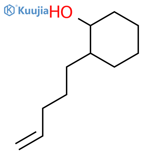 2-(pent-4-en-1-yl)cyclohexan-1-ol structure