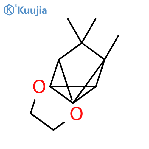 Spiro[1,3-dioxolane-2,3'-tricyclo[2.2.1.02,6]heptane], 1',7',7'-trimethyl- structure