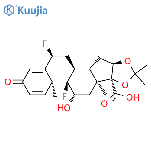 (6a,11b,16a,17a)-6,9-Difluoro-11-hydroxy-16,17-(1-methylethylidene)bis(oxy)-3-oxoandrosta-1,4-diene-17-carboxylic Acid structure