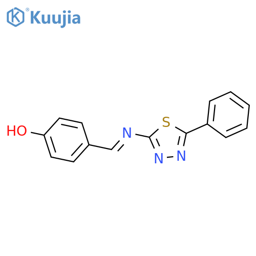 Phenol,4-[[(5-phenyl-1,3,4-thiadiazol-2-yl)imino]methyl]- structure