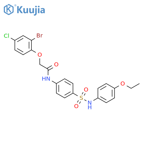 2-(2-BROMO-4-CHLOROPHENOXY)-N-[4-[(4-ETHOXYPHENYL)SULFAMOYL]PHENYL]ACETAMIDE structure