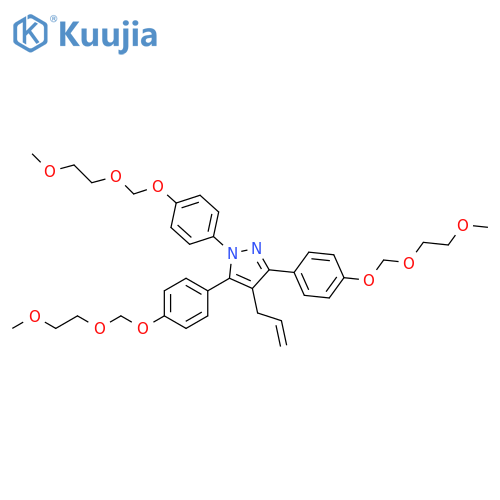 1H-Pyrazole,1,3,5-tris[4-[(2-methoxyethoxy)methoxy]phenyl]-4-(2-propenyl)- structure