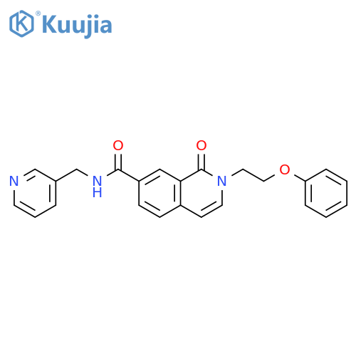 7-Isoquinolinecarboxamide,1,2-dihydro-1-oxo-2-(2-phenoxyethyl)-N-(3-pyridinylmethyl)- structure