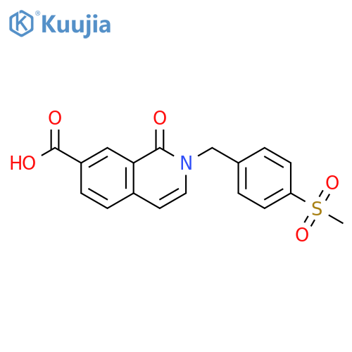 7-Isoquinolinecarboxylic acid,1,2-dihydro-2-[[4-(methylsulfonyl)phenyl]methyl]-1-oxo- structure