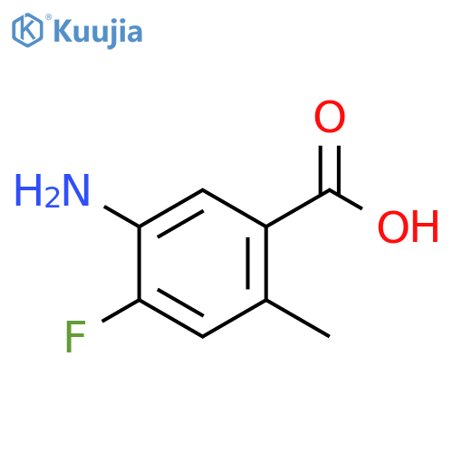 5-Amino-4-fluoro-2-methylbenzoic acid structure