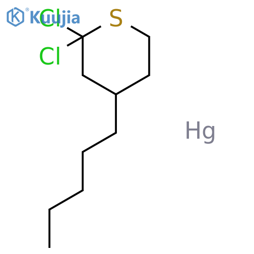 MERCURY, DICHLORO(TETRAHYDRO-4-PENTYL-2H-THIOPYRAN)- structure