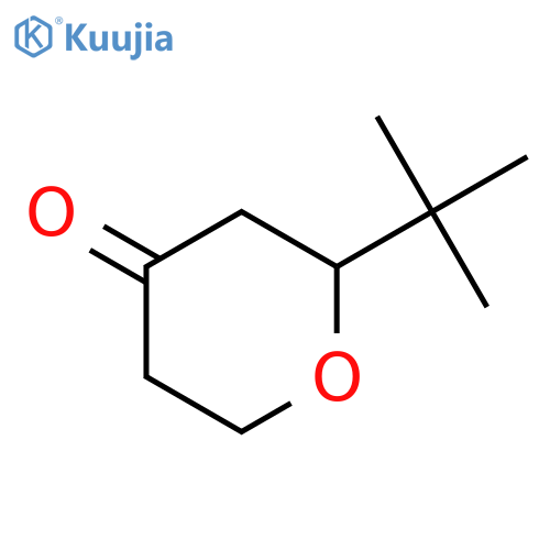 4H-Pyran-4-one, 2-(1,1-dimethylethyl)tetrahydro- structure