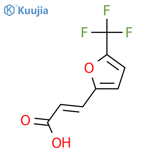 3-5-(trifluoromethyl)furan-2-ylprop-2-enoic acid structure