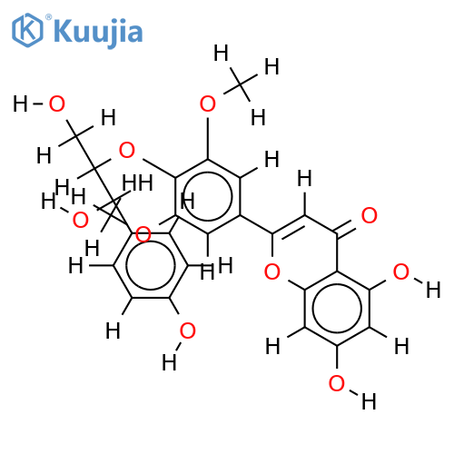 (-)-(7''R,8''S)-4'',5,7-trihydroxy-3',5'-dimethoxy-4',8''-oxyflavonolignan-7'',9''-diol structure