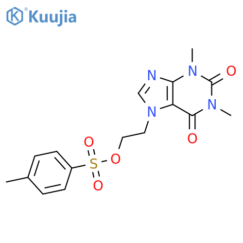 2-(1,3-dimethyl-2,6-dioxo-2,3,6,7-tetrahydro-1H-purin-7-yl)ethyl 4-methylbenzene-1-sulfonate structure