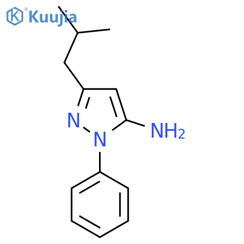 3-Isobutyl-1-phenyl-1H-pyrazol-5-amine structure