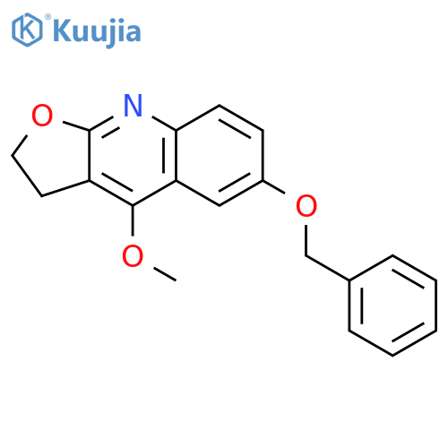 Furo[2,3-b]quinoline, 2,3-dihydro-4-methoxy-6-(phenylmethoxy)- structure