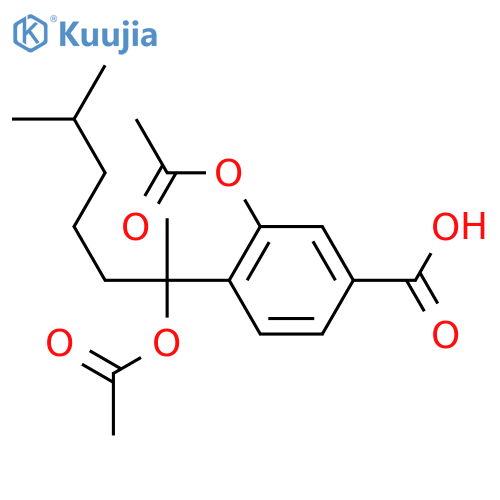BENZOIC ACID, 3-(ACETYLOXY)-4-[1-(ACETYLOXY)-1,5-DIMETHYLHEXYL]- structure
