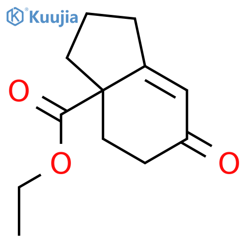 ethyl 6-oxo-2,3,3a,4,5,6-hexahydro-1H-indene-3a-carboxylate structure