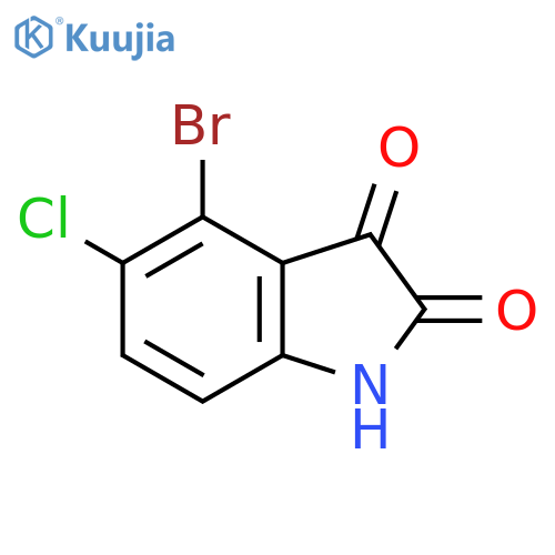 4-bromo-5-chloro-2,3-dihydro-1H-indole-2,3-dione structure