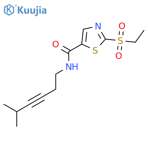 5-THIAZOLECARBOXAMIDE, 2-(ETHYLSULFONYL)-N-(5-METHYL-3-HEXYNYL)- structure