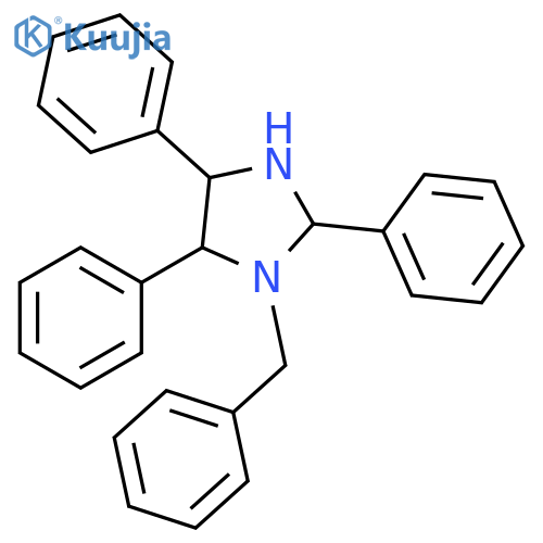 Imidazolidine, 2,4,5-triphenyl-1-(phenylmethyl)- structure