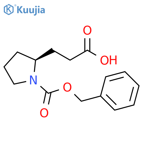 3-[(2S)-1-[(benzyloxy)carbonyl]pyrrolidin-2-yl]propanoic acid structure