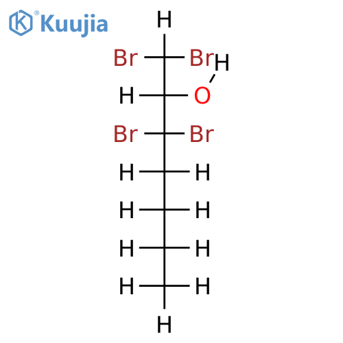 1,1,3,3,-tetrabromo-2-heptanol structure