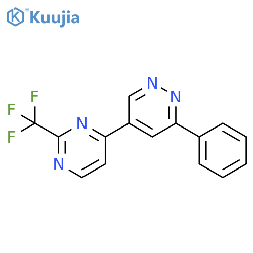 Pyridazine, 3-phenyl-5-[2-(trifluoromethyl)-4-pyrimidinyl]- structure