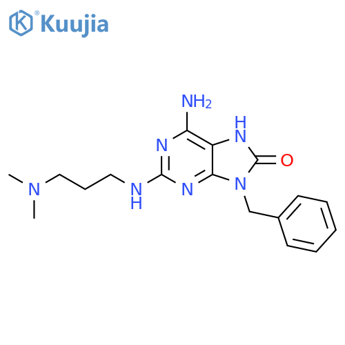 8H-Purin-8-one,6-amino-2-[[3-(dimethylamino)propyl]amino]-7,9-dihydro-9-(phenylmethyl)- structure