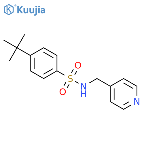 4-tert-butyl-N-(pyridin-4-ylmethyl)benzenesulfonamide structure